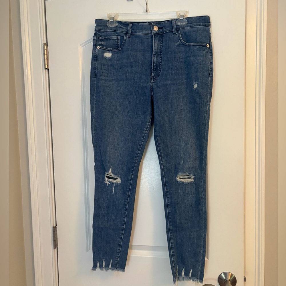 Express Women's Skinny High Rise Distressed Jeans